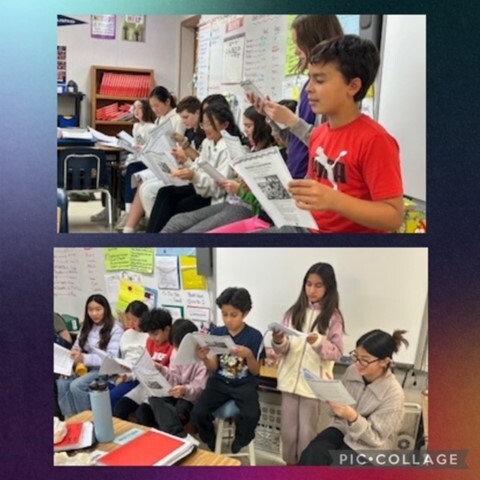 6th grade students recently participated in Readers Theater.