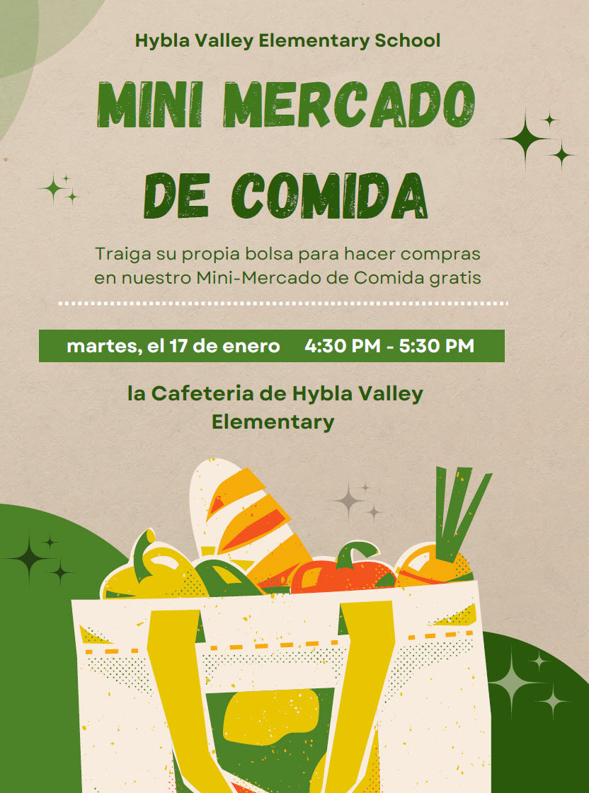 Hybla Valley Winter Food Market Flyer Spanish