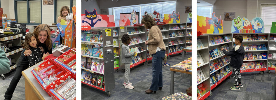 Students shopping at the Book Fair