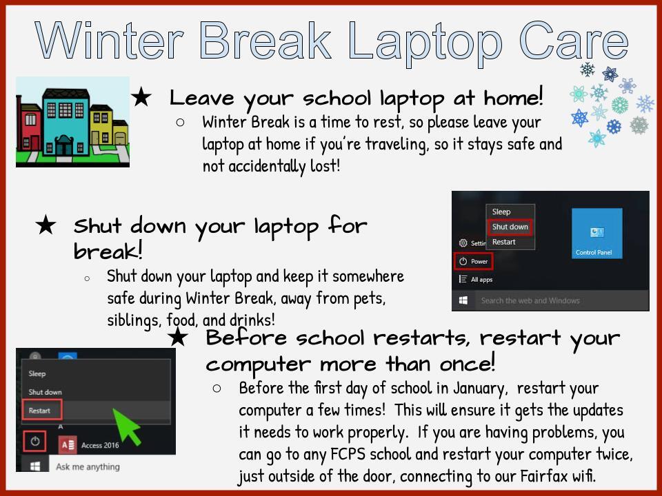 winter break laptop care-English