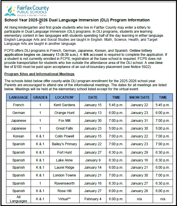 DLI program 