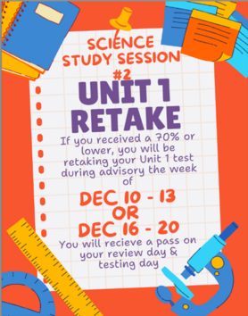 Whitman MS Science Study Session