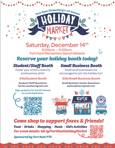 Fort Hunt Holiday Market Flyer