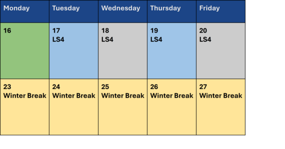 bell schedule