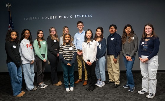 Group of high school students standing together