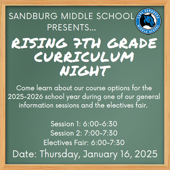 sandburg curriculum night