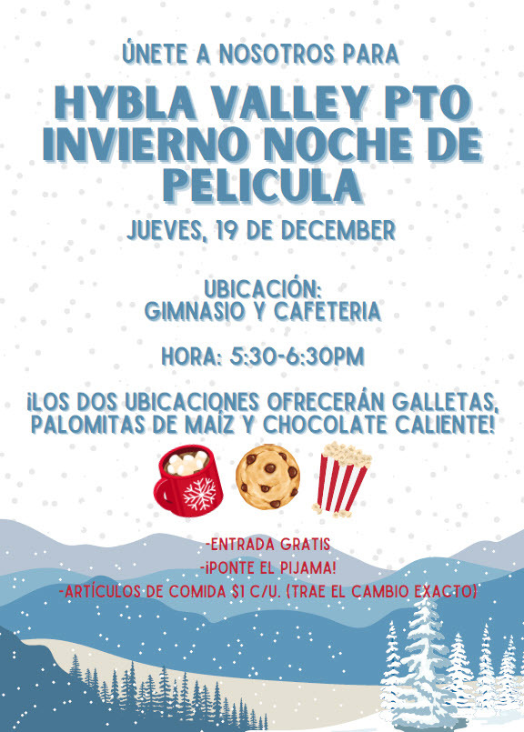 PTO Movie Night Flier Spanish