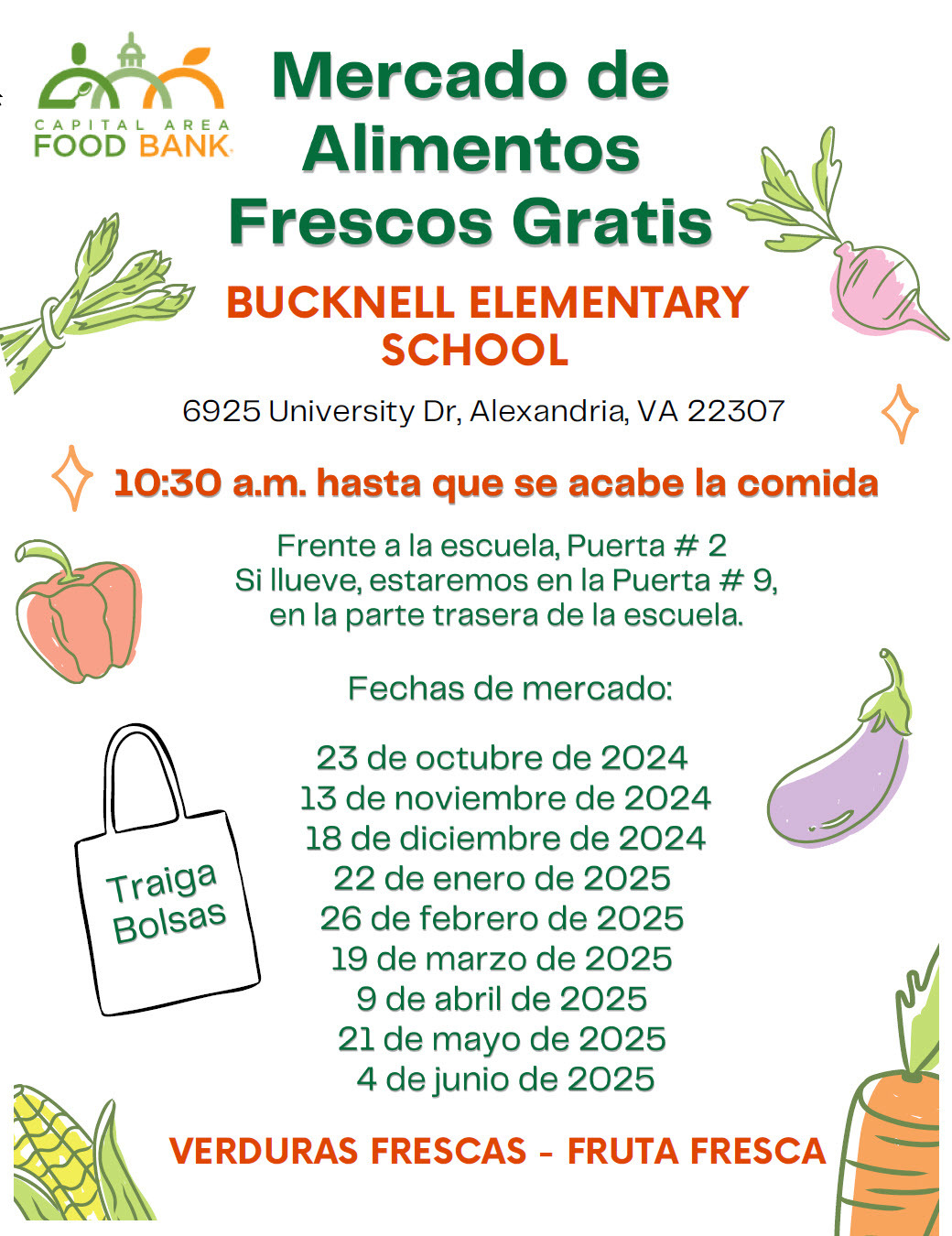 Bucknell Elementary Food Market Spanish