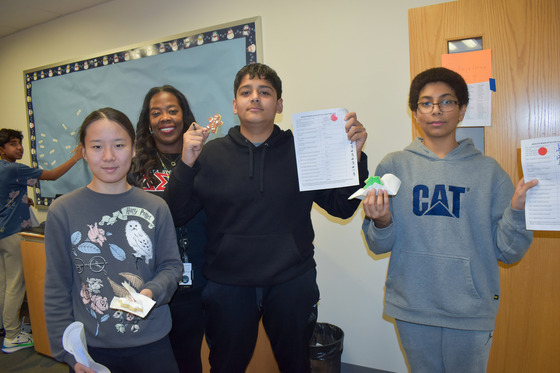 English 9 students pose with Dr. Payne at Cookiepalooza