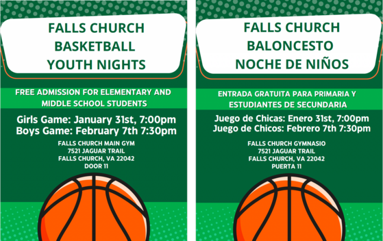 FCHS Basketball Youth Night Flier