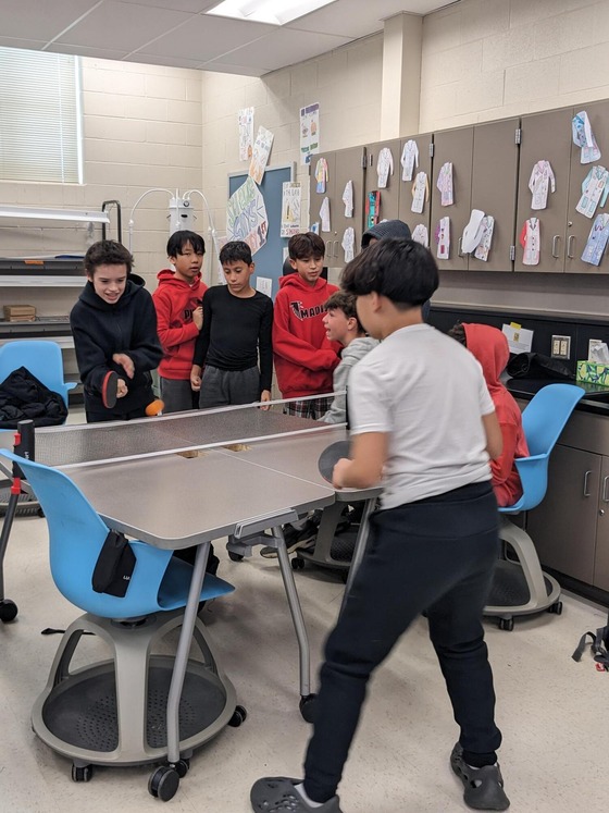 indoor recess ping pong
