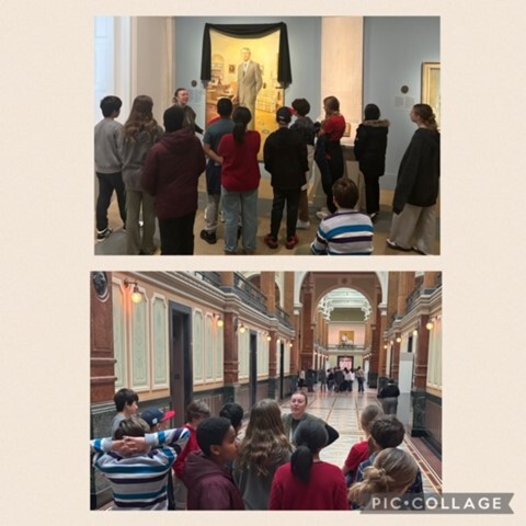 6th grade students went on a fieldtrip to the National Portrait Gallery. 