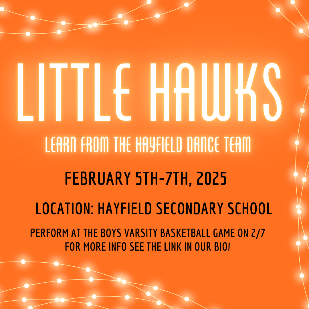 Hayfield Dance Team Little Hawks dance clinic Feb. 5th - 7th