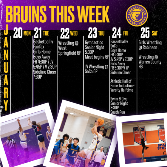 Bruins in Action This Week