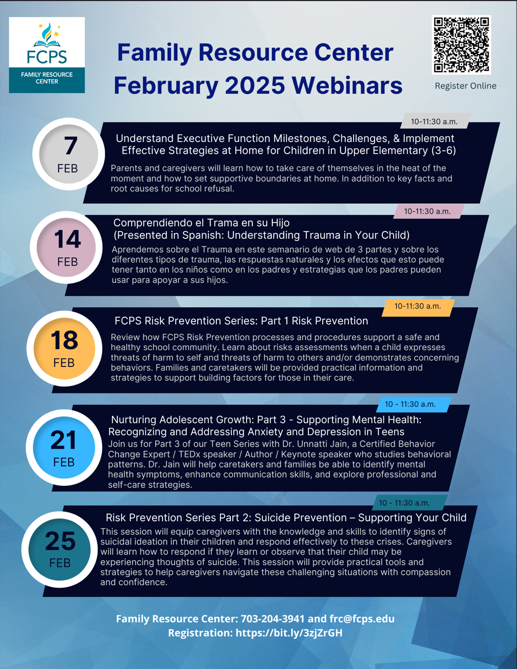 Family Resource Center Webinars