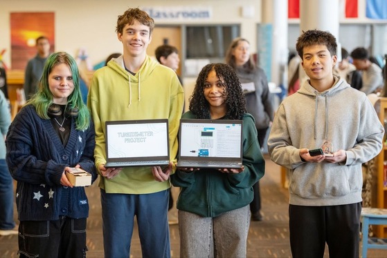 students with their awards