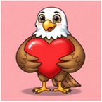 eagle with heart