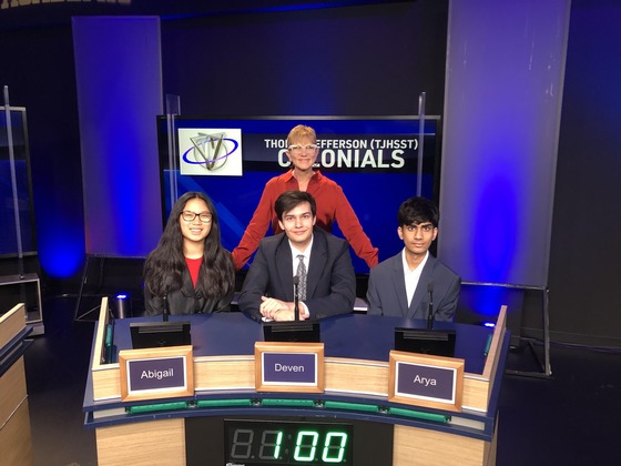 TJ Quiz Bowl members on It's Academic