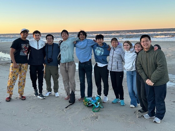 Ocean Bowl team poses by Chesapeake Bay