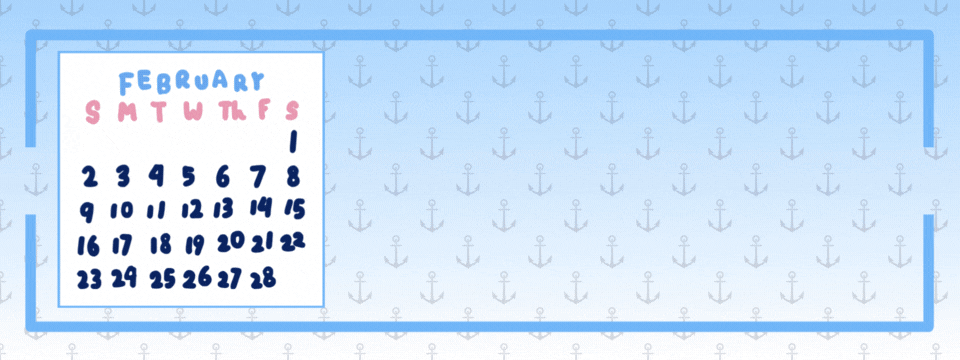 Calendar Reminder Banner February