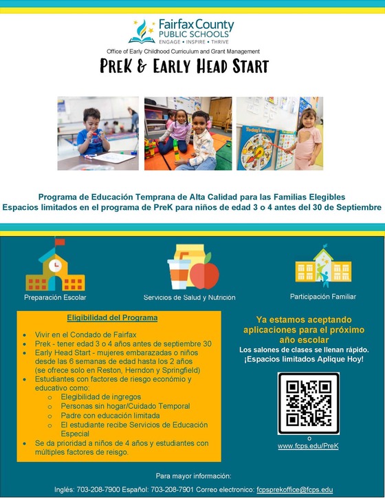 PreK flyer Spanish