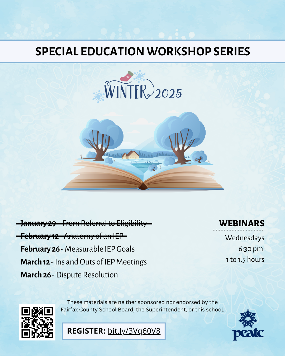 Updated PEATC workshop flyer