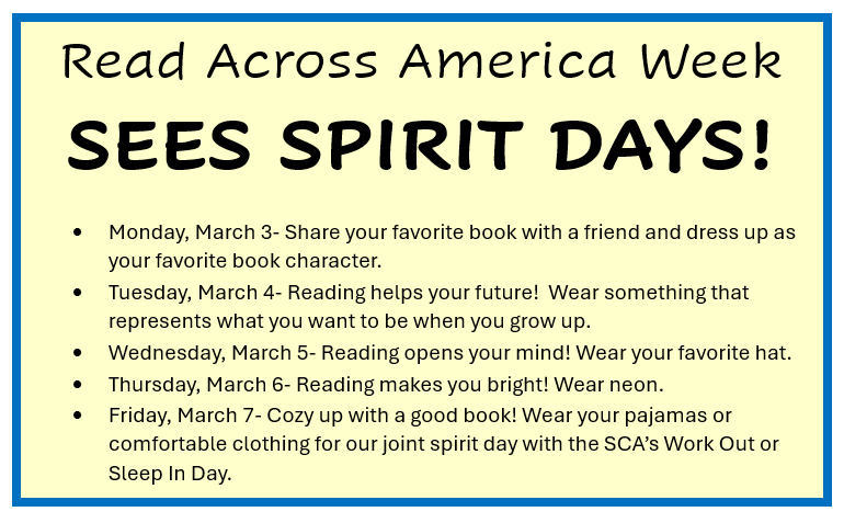 READ ACROSS AMERICA Spirit Days