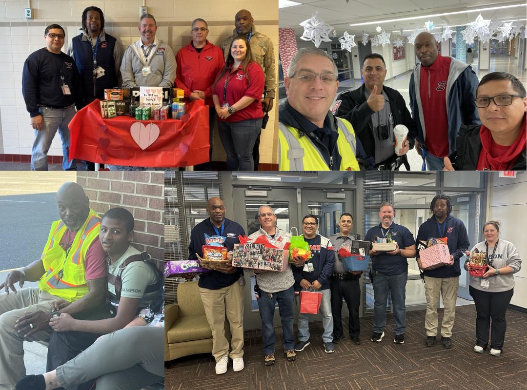 collage of adults standing in a line