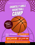 Chantilly Girls Basketball Camp flyer