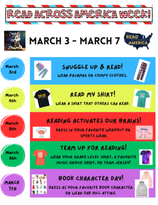 Read Across America Spirit week