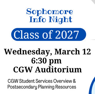Sophomore Info Night March 12