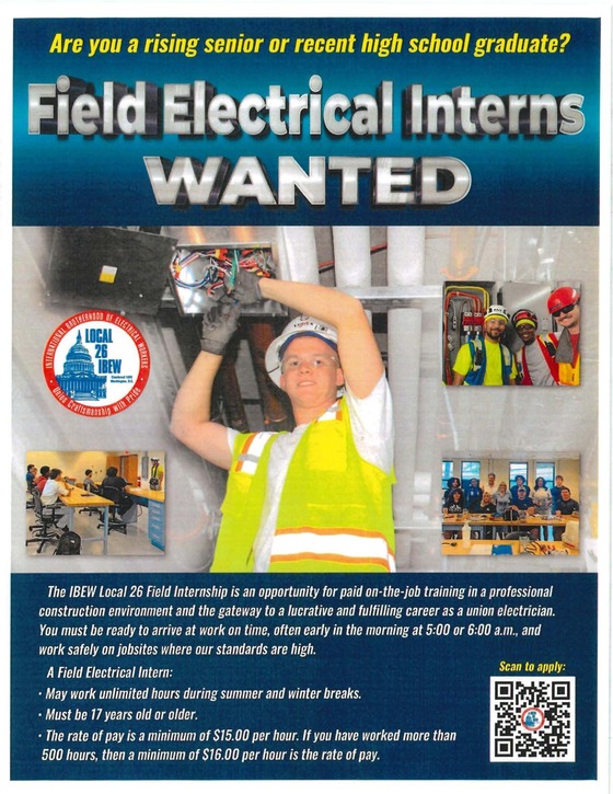 Electrical internship flyer