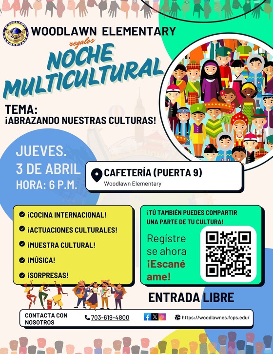 Multicultural Night Flyer in Spanish