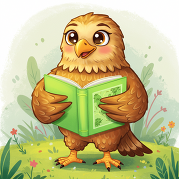 Friendly Eagle with book