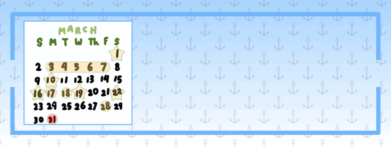 Calendar Reminders with image of march calendar with shamrocks for decorations. Important dates in March are marked with shapes