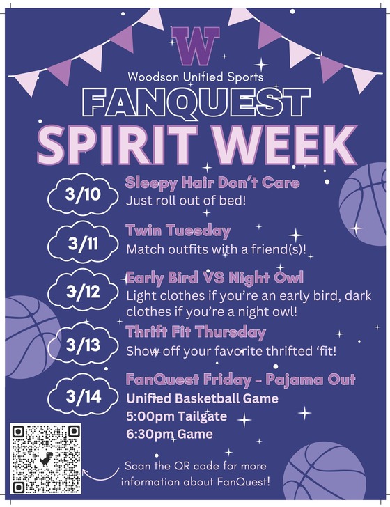 FanQuest Spirit Week Schedule