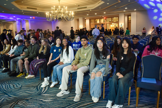 TJ Students sitting front row at FCPS Future Food Showcase