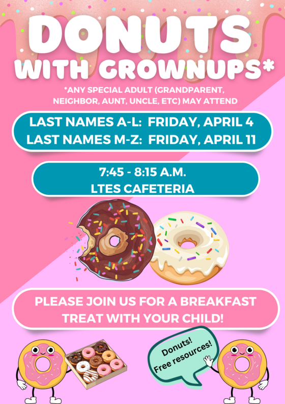 donuts with grownups flyer english