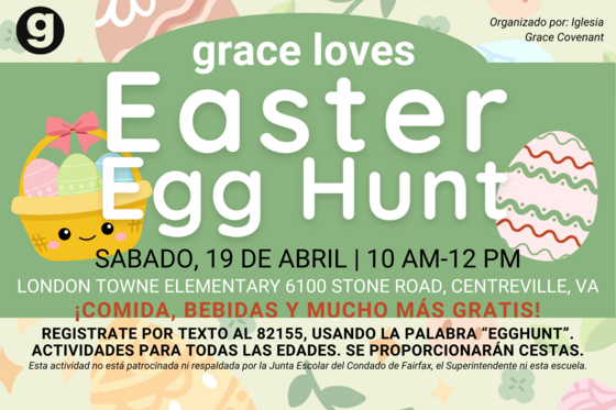 egg hunt flyer spanish