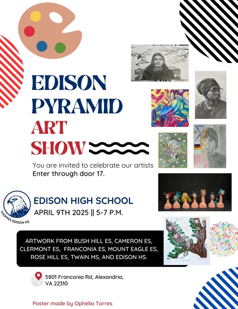 Edison Pyramid Art Show April 9th 5pm - 7pm