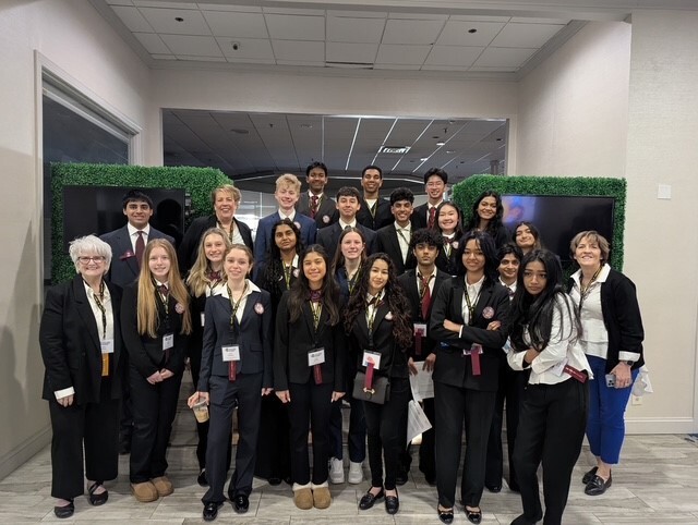 HOSA Students in uniforms