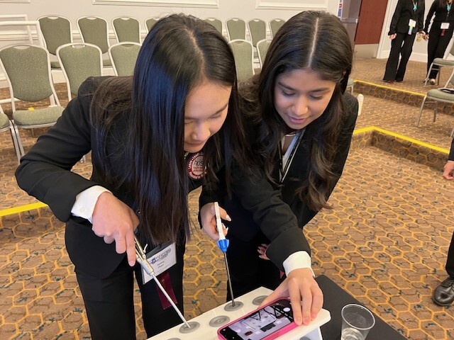 Students participating in a HOSA event
