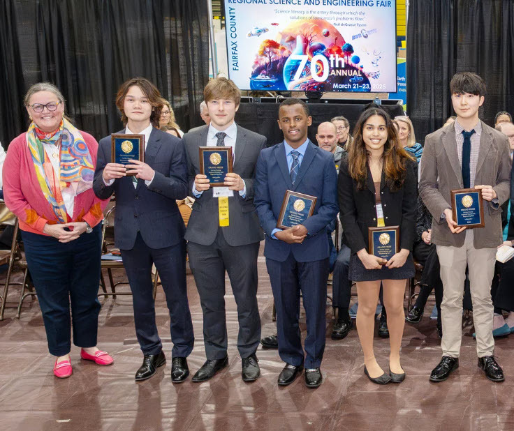 70th annual Fairfax County Regional Science and Engineering Fair Grand Prize winners