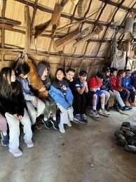 Students learning about Jamestown.