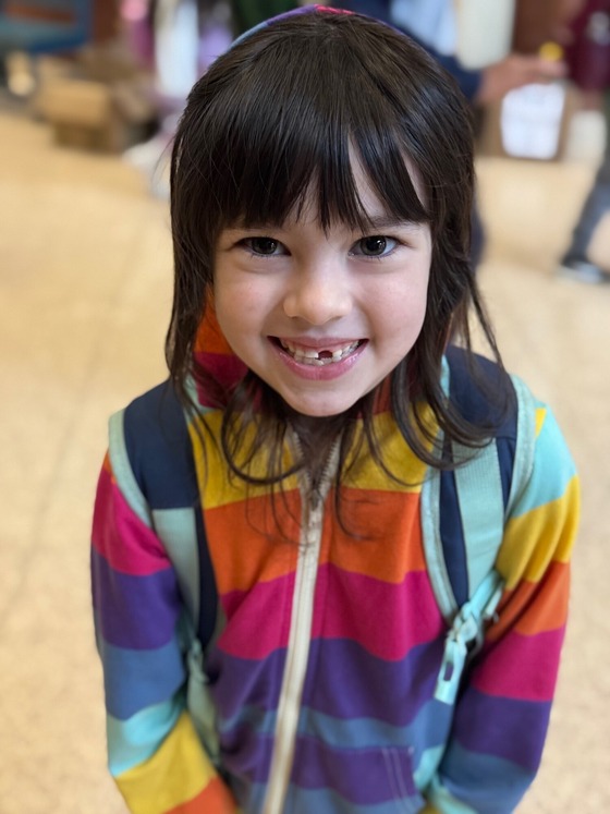 Student who just lost a tooth