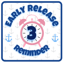 Early Release Reminder with Alarm Clock in Center with a 3 on top of it