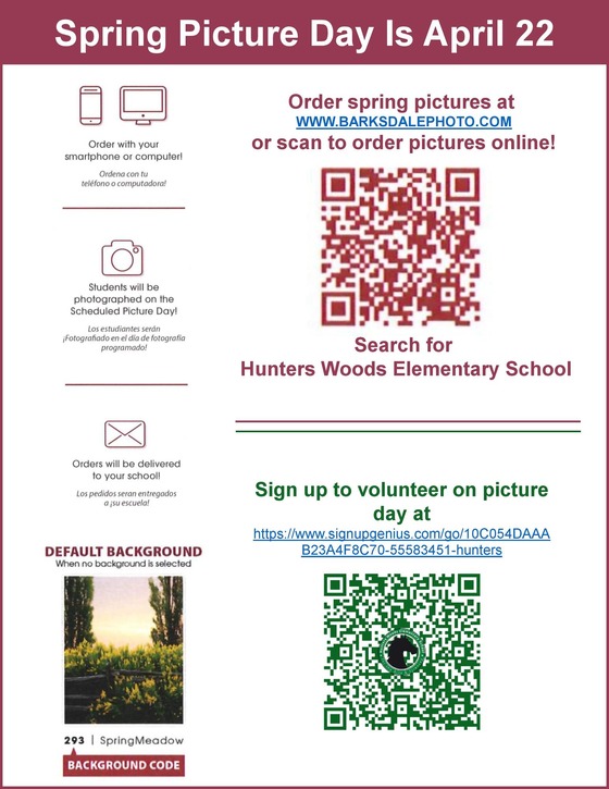 Spring 2025 Picture Day Flyer