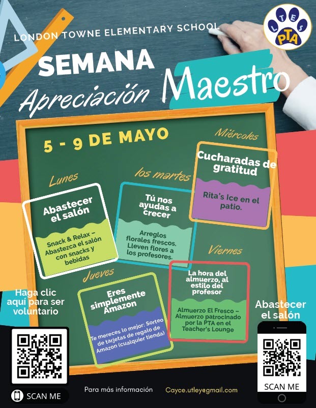 teacher appreciation flyer - spanish
