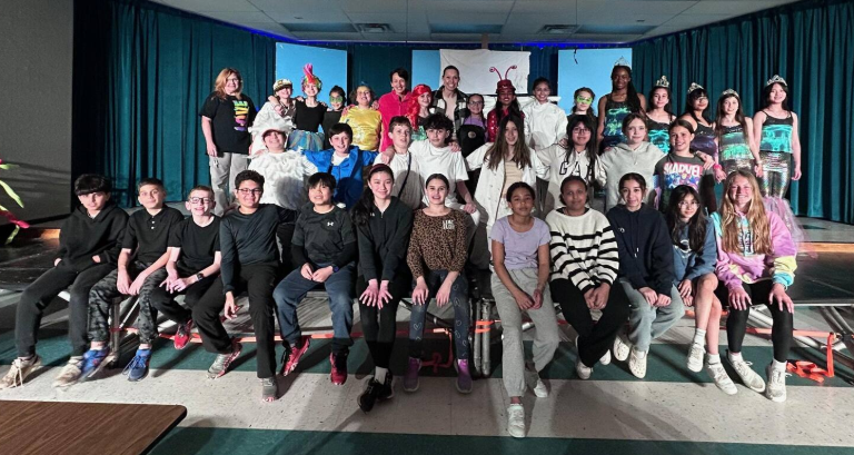 Cast and crew of the Little Mermaid, Jr.