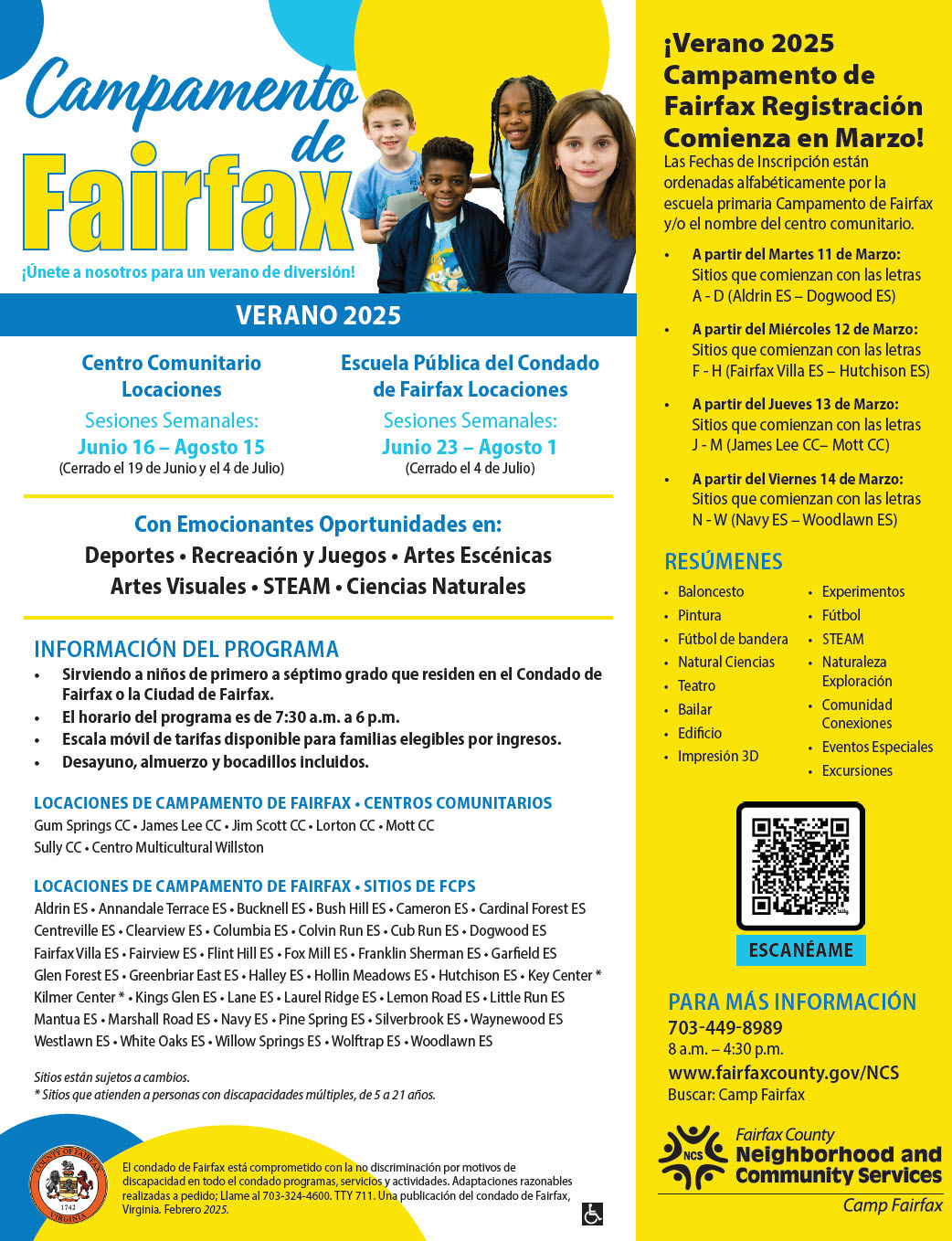 Camp Fairfax Spanish